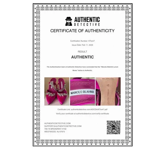Manolo Blahnik Lurum Pink Satin Crystal 90mm Mule Heels EU 40 w/Box Dust Bag COA - Picture 2 of 16
